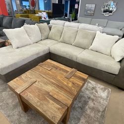 KESKIN - SAND - LEFT ARM FACING CORNER CHAISE 2 PC SECTIONAL