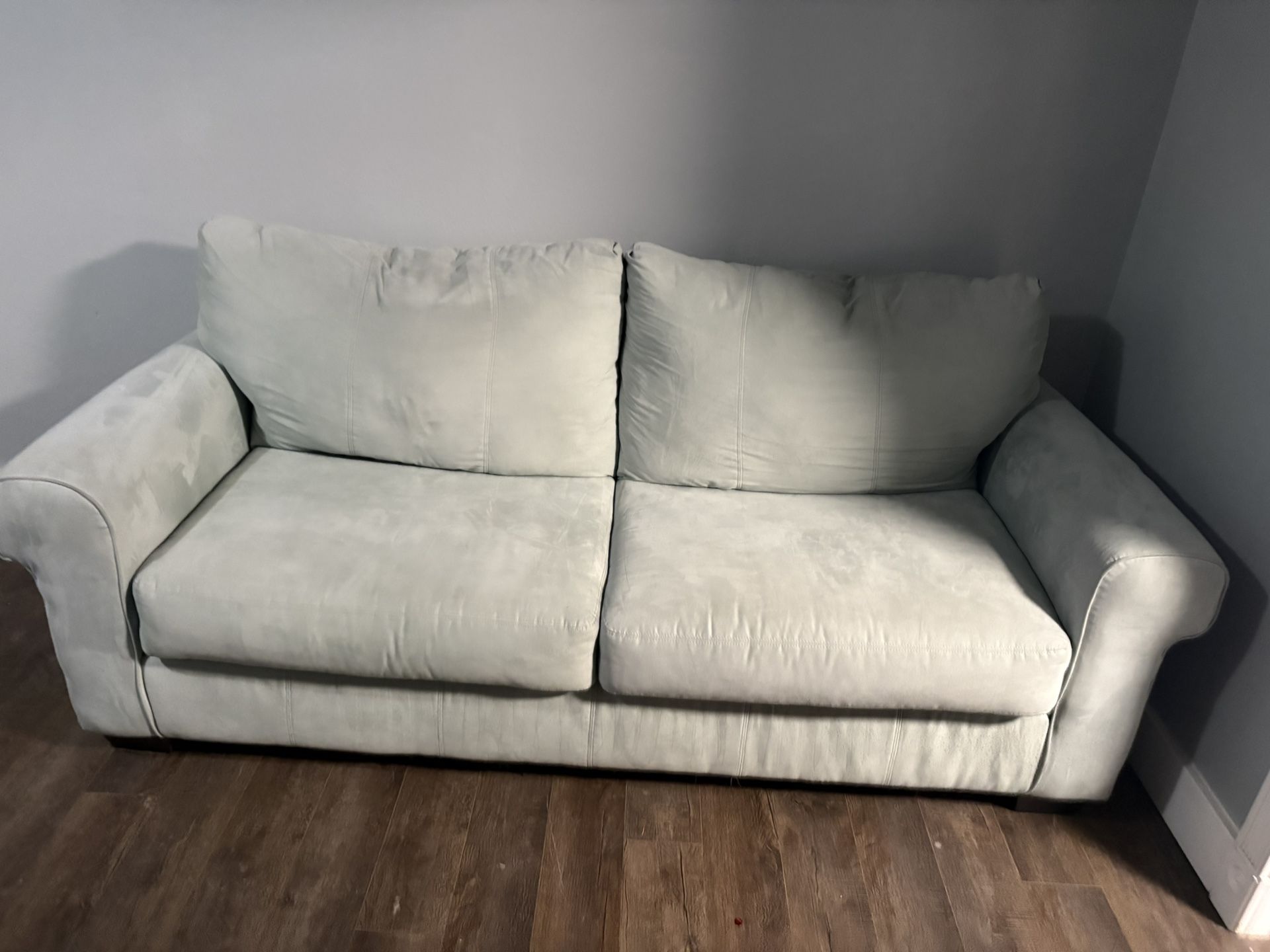 Mint green 2 cushion sofa 