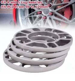 4PCS  8mm Universal Wheel Spacers  fit 4 & 5 LUG 4x100 4x110 5x110 5x114.3 5x120