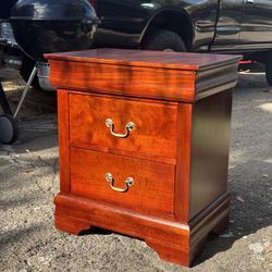 Wood Nightstand 