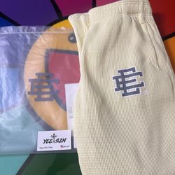Eric Emanuel Ivory And Grey Color Size Large Sweatpants Thermal 