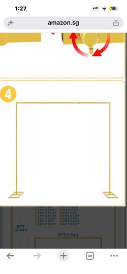 Gold heavy duty backdrop stand