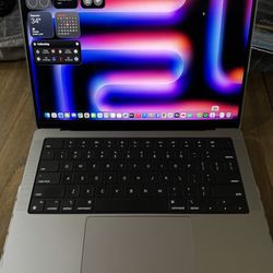 MacBook M1 Pro 14” 16gb ram 500gb storage Low Cycle count
