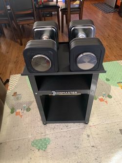 IronMaster Adjustable Dumbbell 75lbs Set With Stand