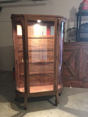 curio glass cabinet lighted offerup china