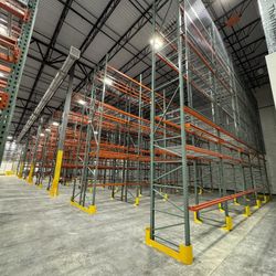 Two HUGE INDUSTRIAL USED PALLET RACK LOTS Warehouse Storage Material Handling Equipment 