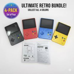 [4 Pack] K31 Game Box Plus Retro Handheld Console Set, 500-in-1 Game Bundle