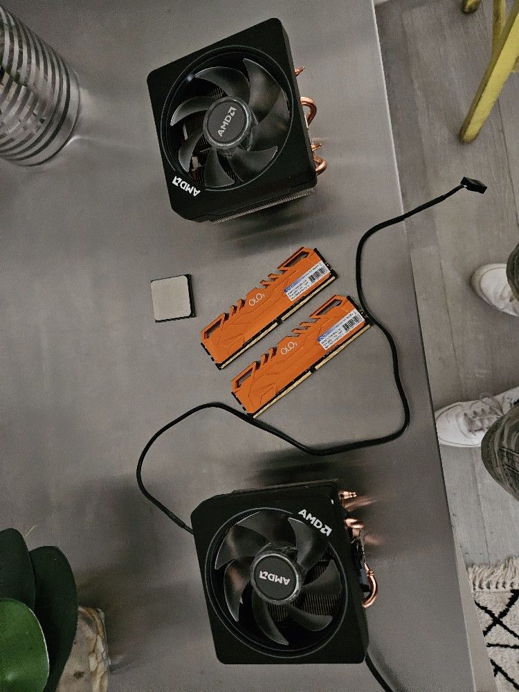 Ryzen Cpu And Amd Cooling Fans And 16 Gb Ram