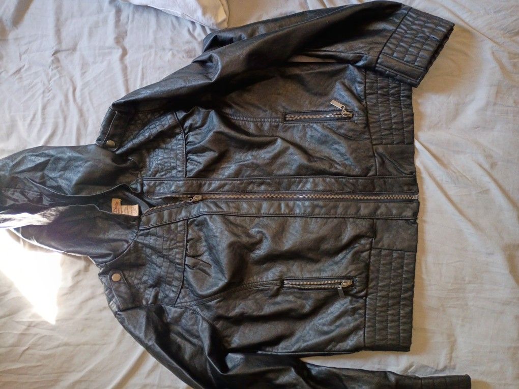 Women Leather Jacket Xl