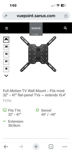 Wall Mount for 42” x 42” TV Sanus