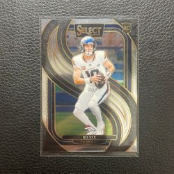 2024 Bo Nix Select “Premier Level” Rookie Card. Denver Broncos.