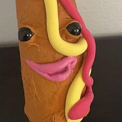 Creepy Corn Dog Sculpture 