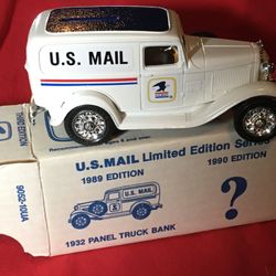 Metal Mail Truck Banks