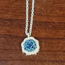 Colored and Clear Diamonds Pendant 