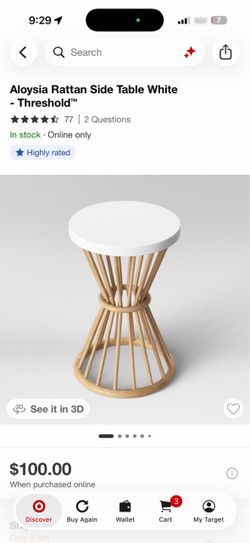Aloysia Rattan End Table from Threshold™