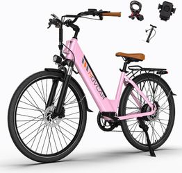 Movcan Electric City Bike Pink