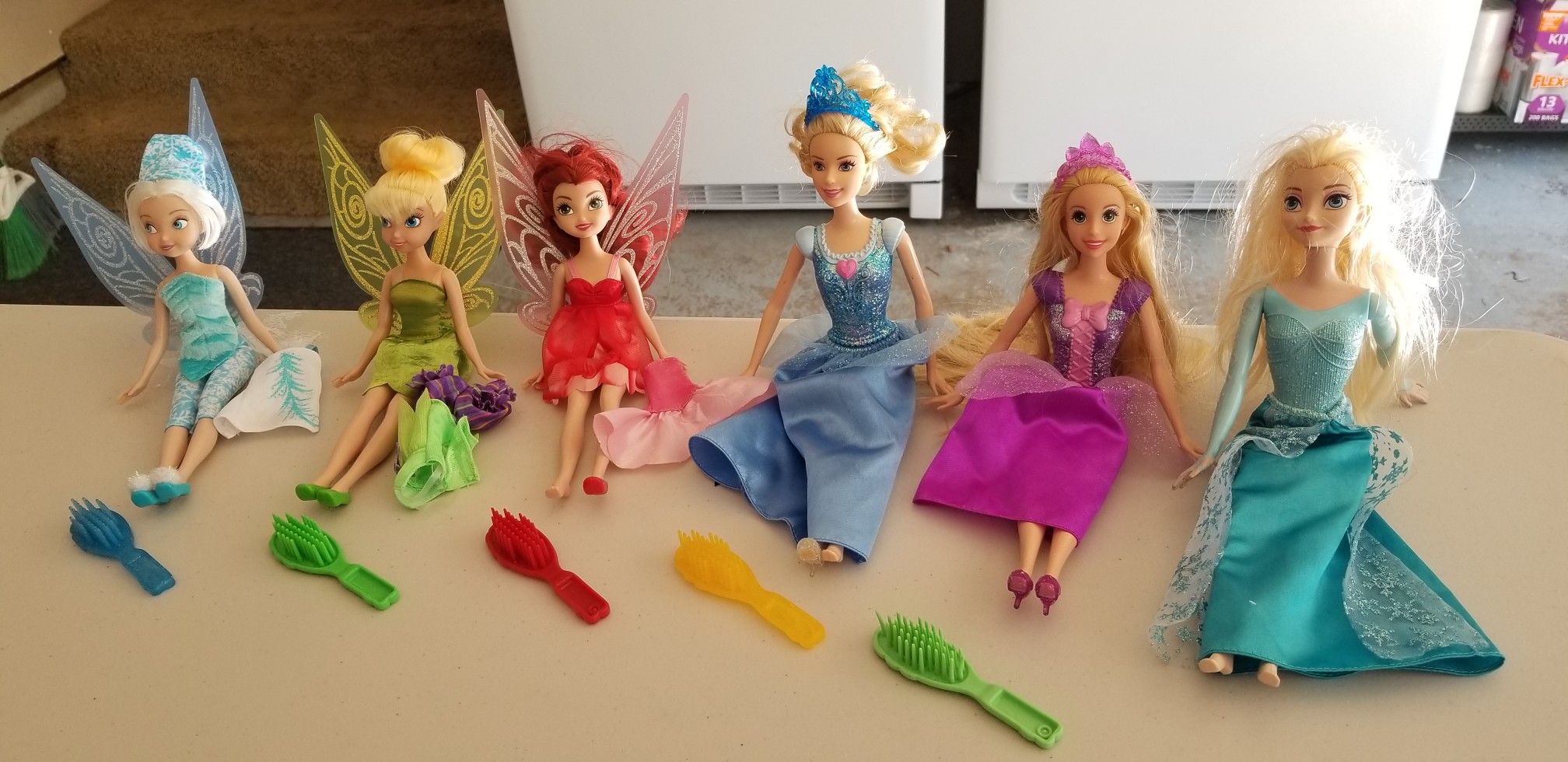 Princess and Tinkerbell Dolls