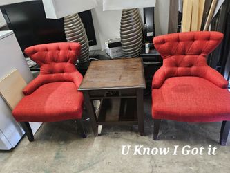 Accent chairs w/table