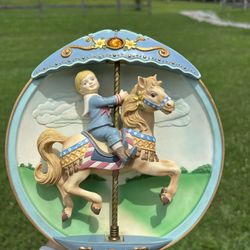 The Bradford Exchange 1995 Carousel Daydreams "All Aboard Plate" A7047  9"
