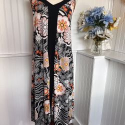 Floral Hankie Hem Multicolor Summer Dress