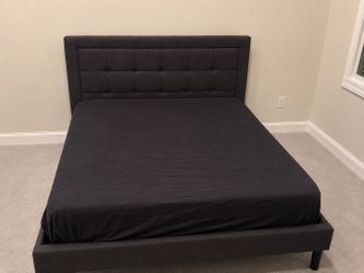 Like-New Full Bed, Frame, and Bunkie Board