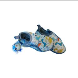 Crova Toddler Size 7 Cloth  Dinosaur Pattern, Lightweight & Breathable Fun and functional toddler water shoes, size 7, featuring a playful dinosaur pa