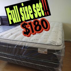 Full Size Pillow Top Mattress Set ‼️‼️