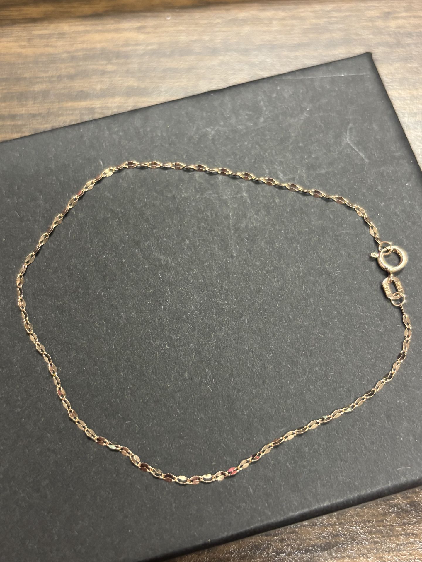 10K Mirror Link Bracelet in yellow a rose gold