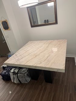 Real Marble Square Dining Table – Ashley Furniture