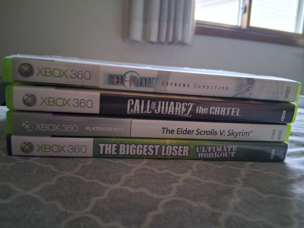 XBox 360 Games-Call of Juarez Cartel, Biggest Loser(sealed), Skyrim, Lost Planet