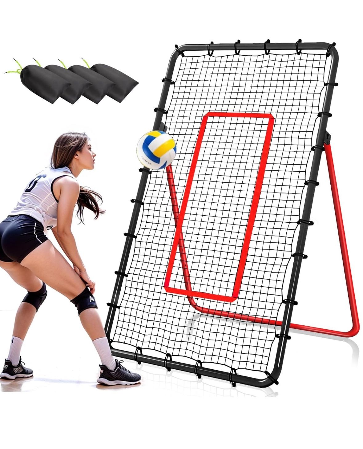 Orealla Volleyball Rebounder Net 5 Angles Adjustable