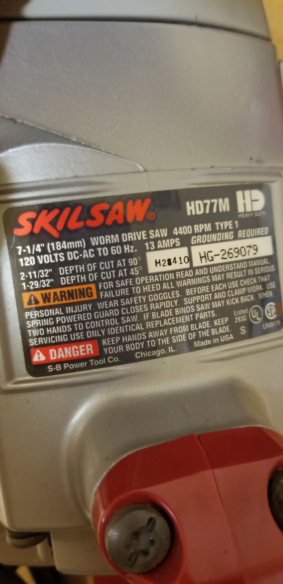 Skilsaw Hd77 Heavy Duty 1/4