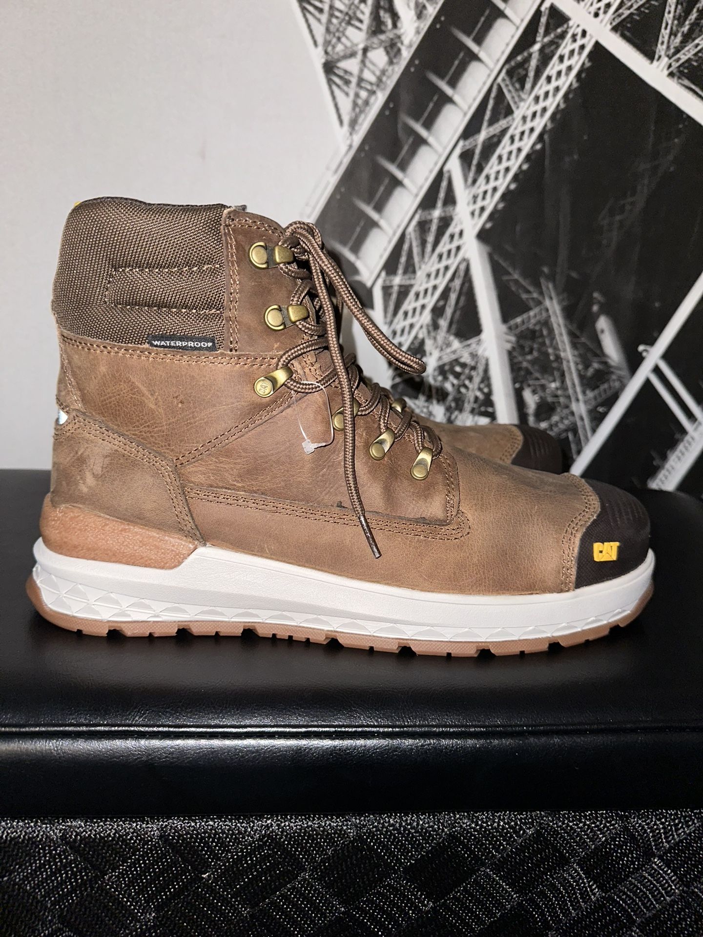 CAT EXCAVATOR SUPERLITE WATERPROOF CARBON Size 11 COMPOSITE TOE Boots