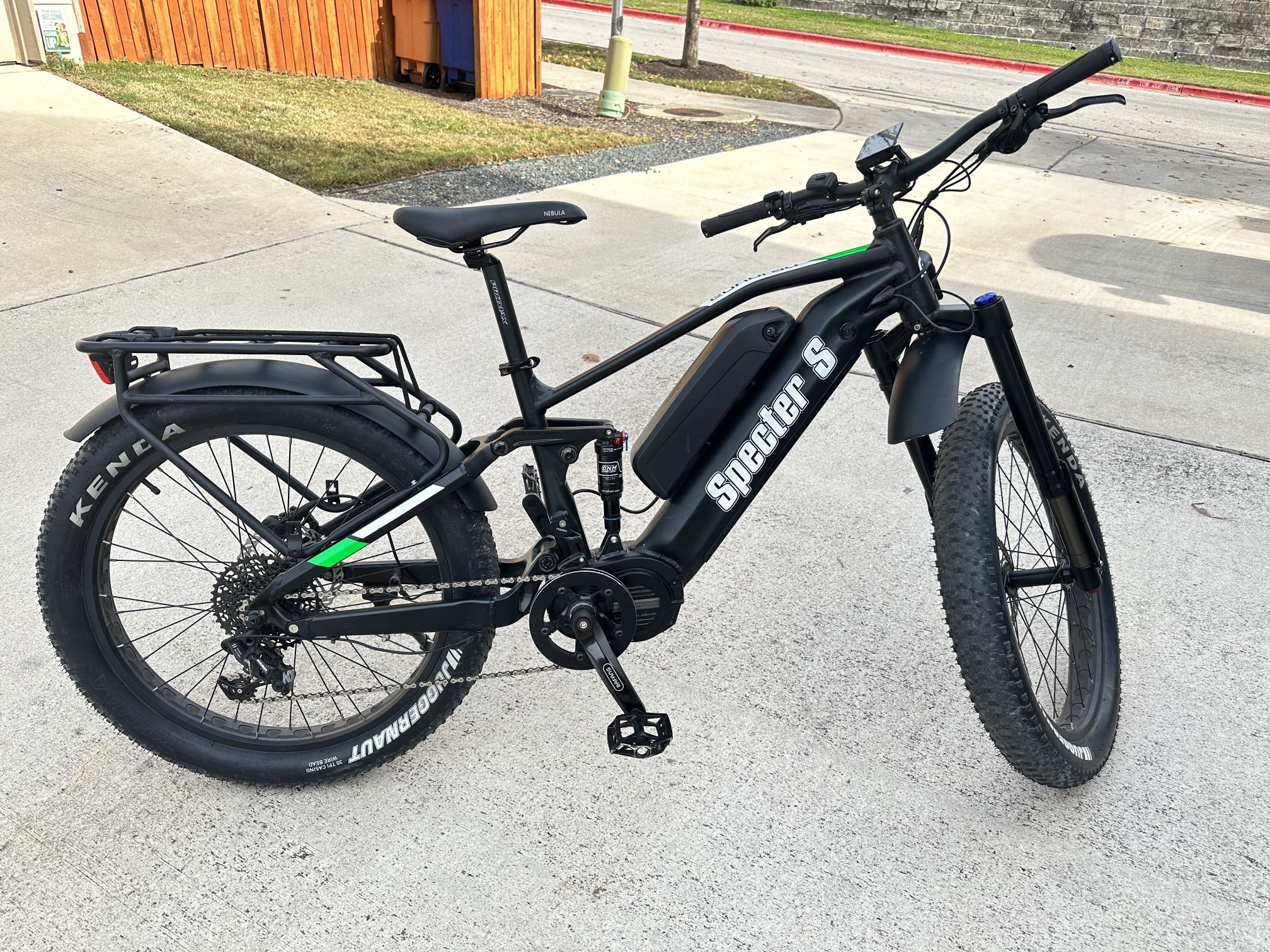 Eunorau Specter S Electric Bike with Trailer and Rack