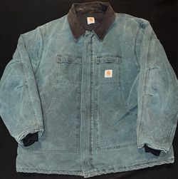Carhartt Vintage Quilted Lined Canvas 4 Pocket C26 HTG USA Green Mens XXL
