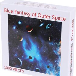 Puzzle-Blue Fantasy of Outer Space- Space Puzzle 1000 Piece Challenge Blue Board