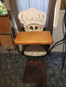 Vintage Wooden Chef Stand