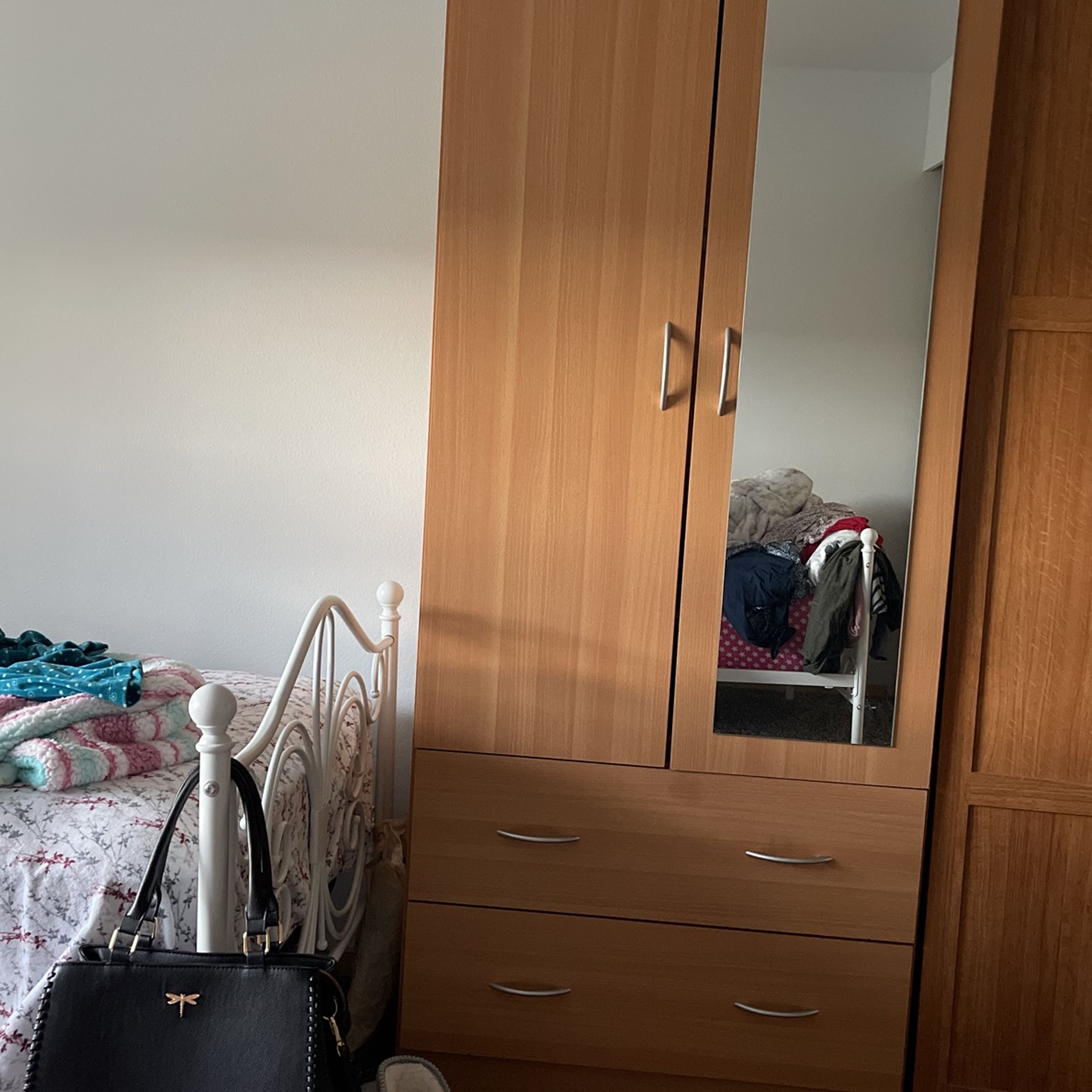 Wardrobe with mirror