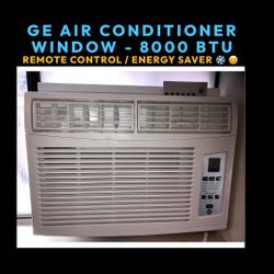 ❄️GE Air Conditioner Window 8000 BTU 🥶  w/ Remote [magnetic] ❄️115-Volt “Energy Star |  Money Saver