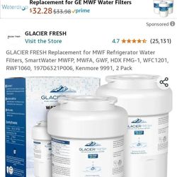 Glacier Fresh Water Filter, Softener For Fridge 