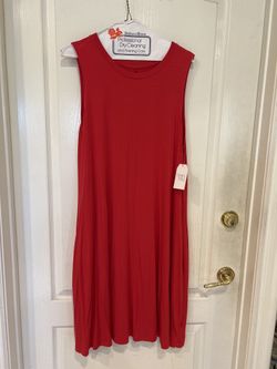 ā¤ļø Time and Tru Red Sleeveless Midi Dress ā NEW WITH TAGS ā¤ļø
