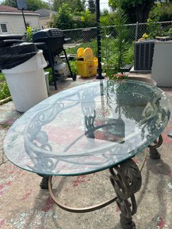 Mesa de crystal/ table