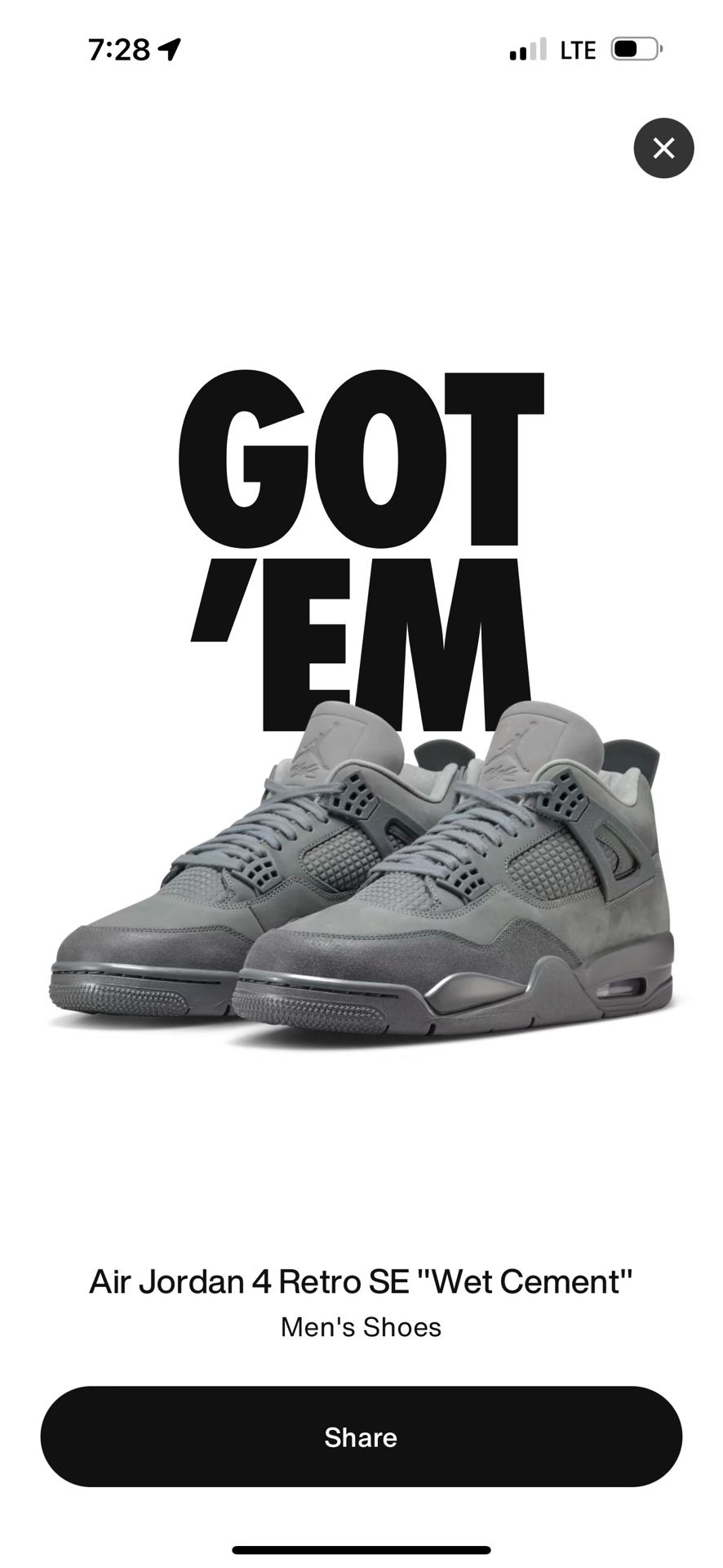 Nike Jordan 4 Olympic Wet Clement Shoes Men Size 10.5 Brand New Authentic