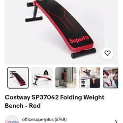 Folding Weight bench red New $70
