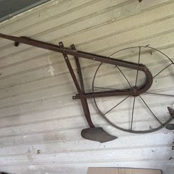 Vintage Walk Behind Garden Plow.