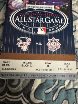 New York Yankees MLB Game Ticket