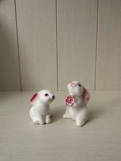 Vintage Ceramic Bunny Salt and Pepper Shakers