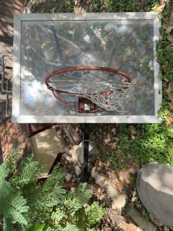 Huffy Sports NBA Basketball Hoop Clear Backboard In-Ground Vintage