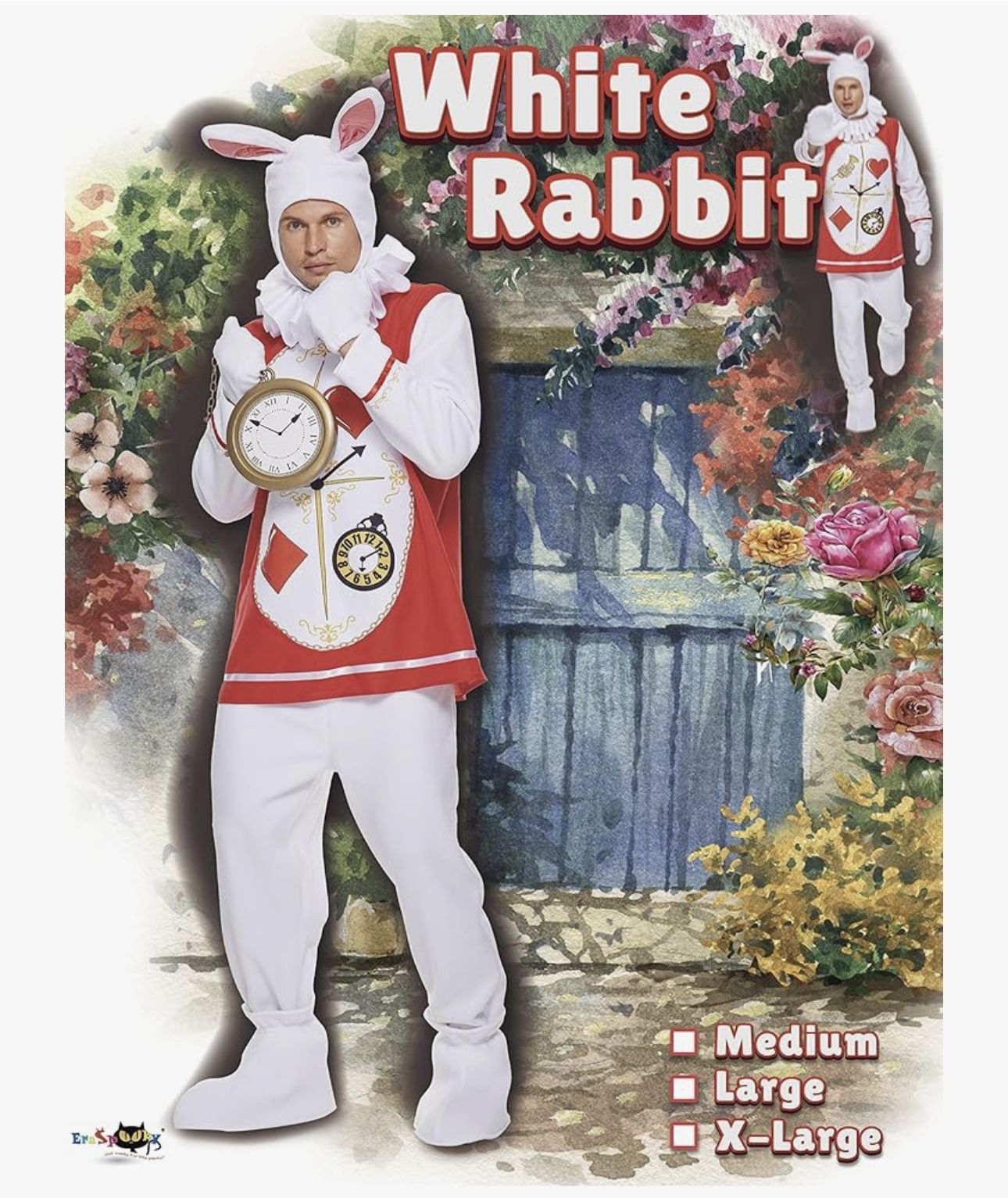 White Bunny Party Suit (Size: Medium)