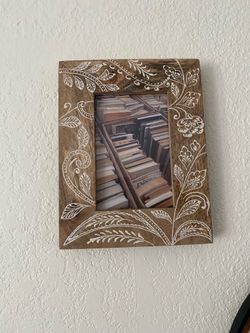 Cute, cozy book painting with floral frame